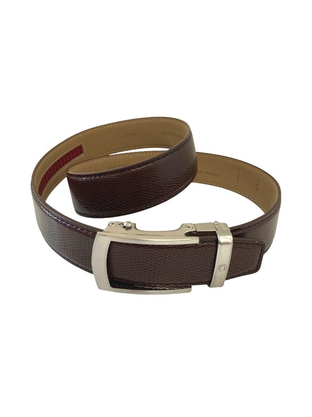 Nexbelt Men's Leather Belt Sz 30 Camden Brown Lizard Skin Classic Golf Formal